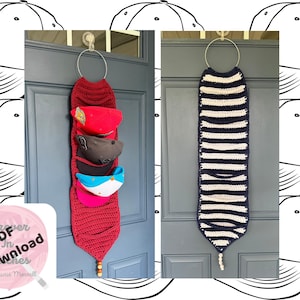 CROCHET Pattern - Hat Hanger / Cap Rack - PDF Download