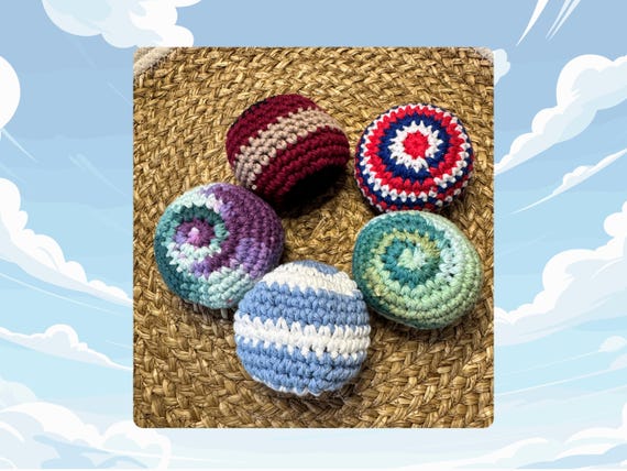 Crochet Hacky Sack Pattern | Beginner Footbag Sports Toy (Digital PDF)