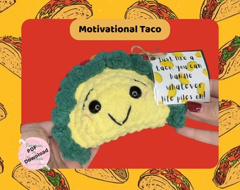 Patrón de crochet fácil para principiantes - Taco Friend - Descargar PDF