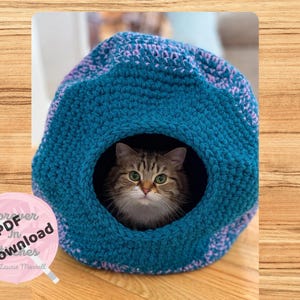 Crochet Pattern - EASY beginner Cat Pod / Cave - PDF Download