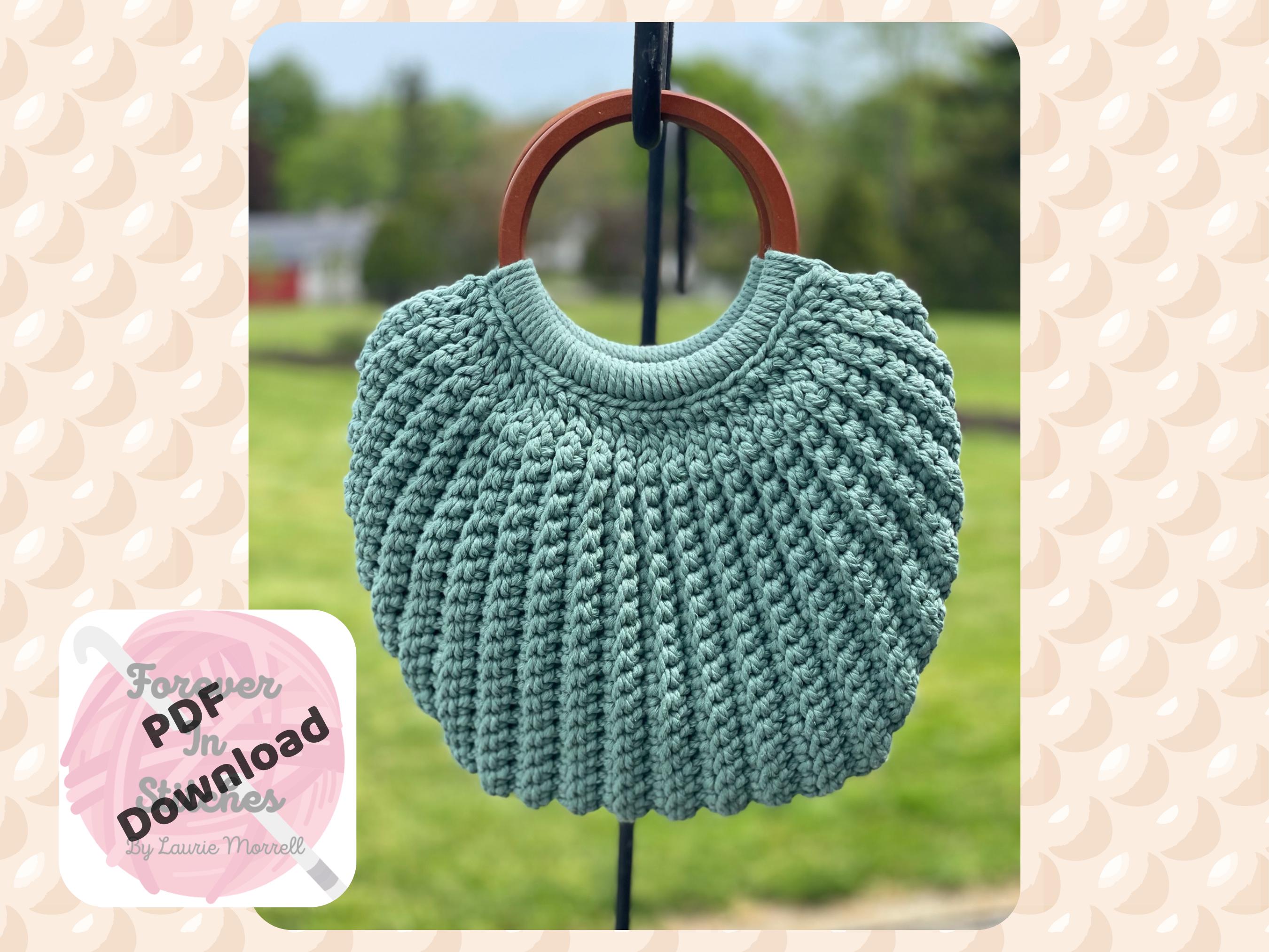 CROCHET Purse Pattern - Seashell Handle Bag- Pdf Download - Etsy