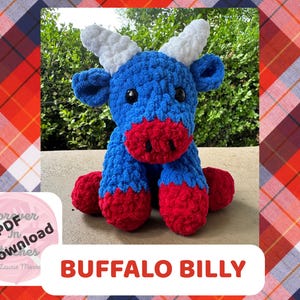 CROCHET Plushie Pattern - Buffalo Billy - PDF Download