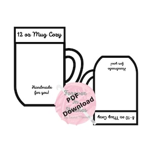 Crochet display - Mug Cozy Sleeve/Insert/Display- printable PDF Download