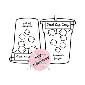 Printable Beverage Cozy Sleeve/Insert/Display- PDF Download