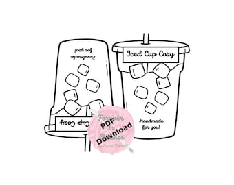 Printable Beverage Cozy Sleeve/Insert/Display- PDF Download