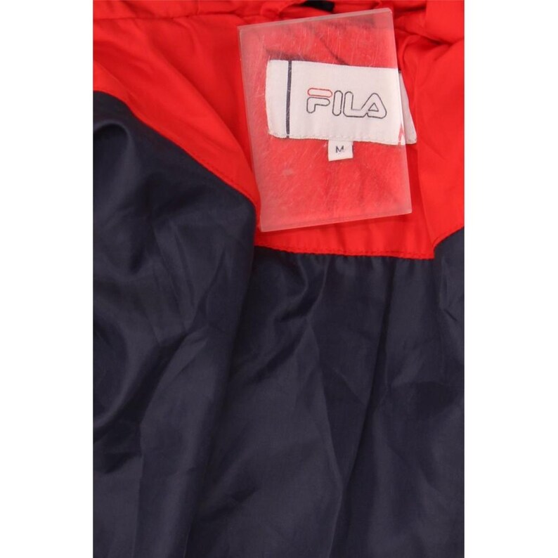 Fila mens graphic hooded padded jacket UK 38 medium red colourblock image 6