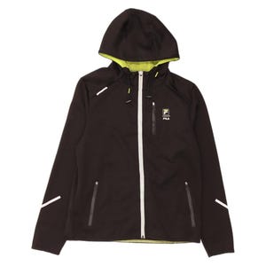 Fila Mens Zip Hoodie Sweater Large Black Polyester image 1