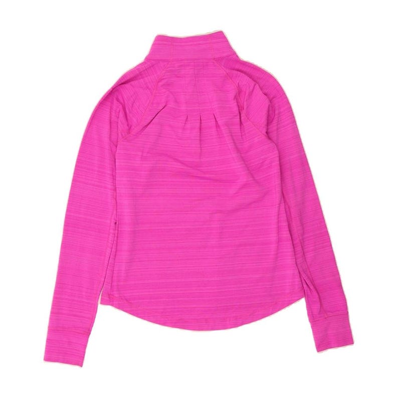 Bluza dresowa damska Fila z zamkiem pod szyją, rozmiar UK 12, średni, różowo-prążkowana zdjęcie 2