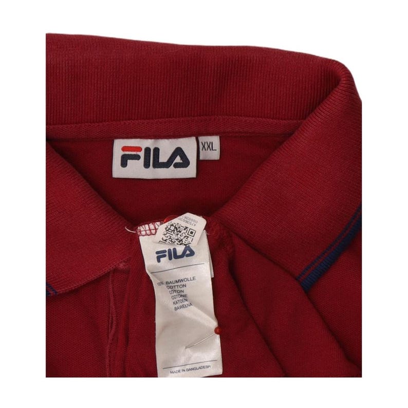 Fila mens polo shirt 2XL red cotton image 3
