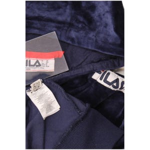 Fila grafische damestrui met rits en hoodie UK 14 medium marineblauw polyester afbeelding 3