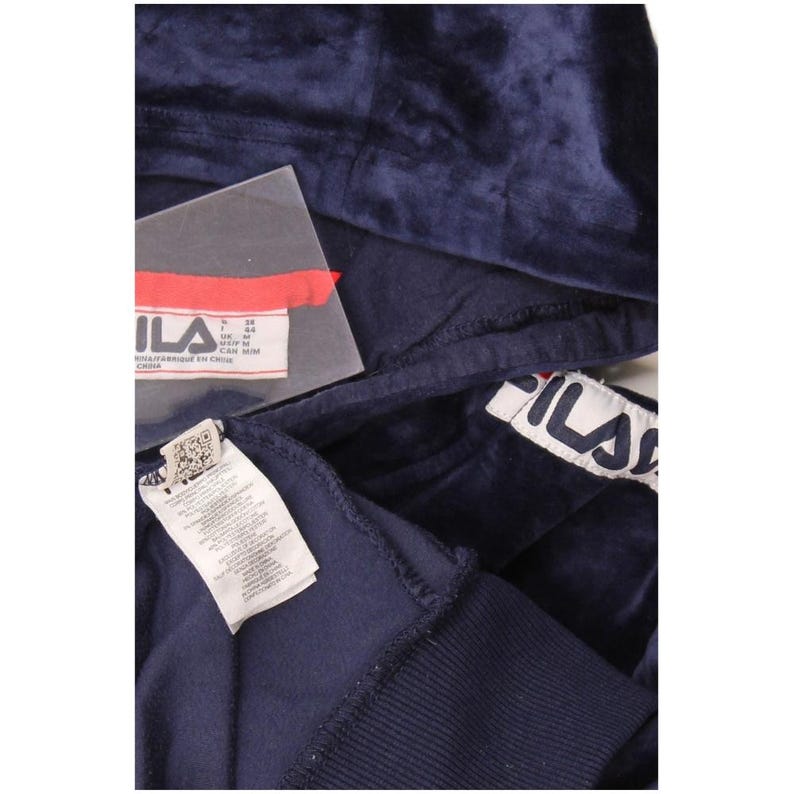 Fila grafische damestrui met rits en hoodie UK 14 medium marineblauw polyester afbeelding 3