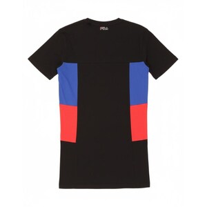 Vestido estilo camiseta con estampado gráfico para mujer de Fila, talla 6 (Reino Unido) XS, algodón con bloques de color negro imagen 2