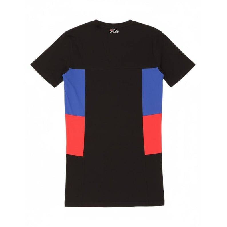 Vestido estilo camiseta con estampado gráfico para mujer de Fila, talla 6 (Reino Unido) XS, algodón con bloques de color negro imagen 2