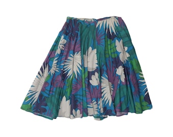 Vintage Womens Cullotes Casual Shorts W30  Medium Blue Floral