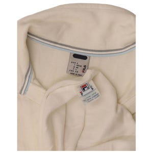 Vestido polo sin mangas para mujer Fila, talla UK 14 (Grande), color blanco, algodón. imagen 4