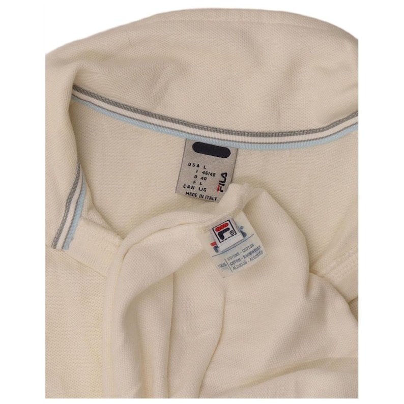 Vestido polo sin mangas para mujer Fila, talla UK 14 (Grande), color blanco, algodón. imagen 4