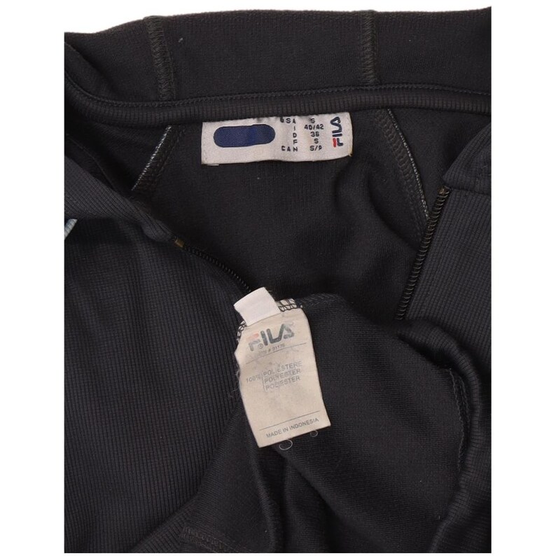 Fila Womens Zip Hoodie Sweater IT 40/42 Small Navy Blue Polyester image 4