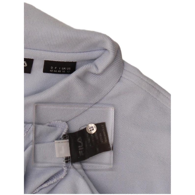 Fila Womens Polo Shirt UK 16 Large Blue Cotton image 3