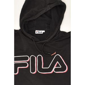 Fila - Pull court à capuche et graphique pour femmes, coton, noir image 3