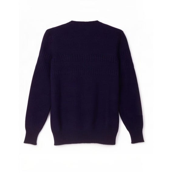 Vintage Womens Cardigan Sweater UK 10 Small Navy Blue Mohair