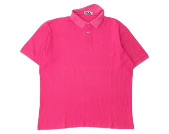 Fila mens polo shirt IT 56 XL pink cotton