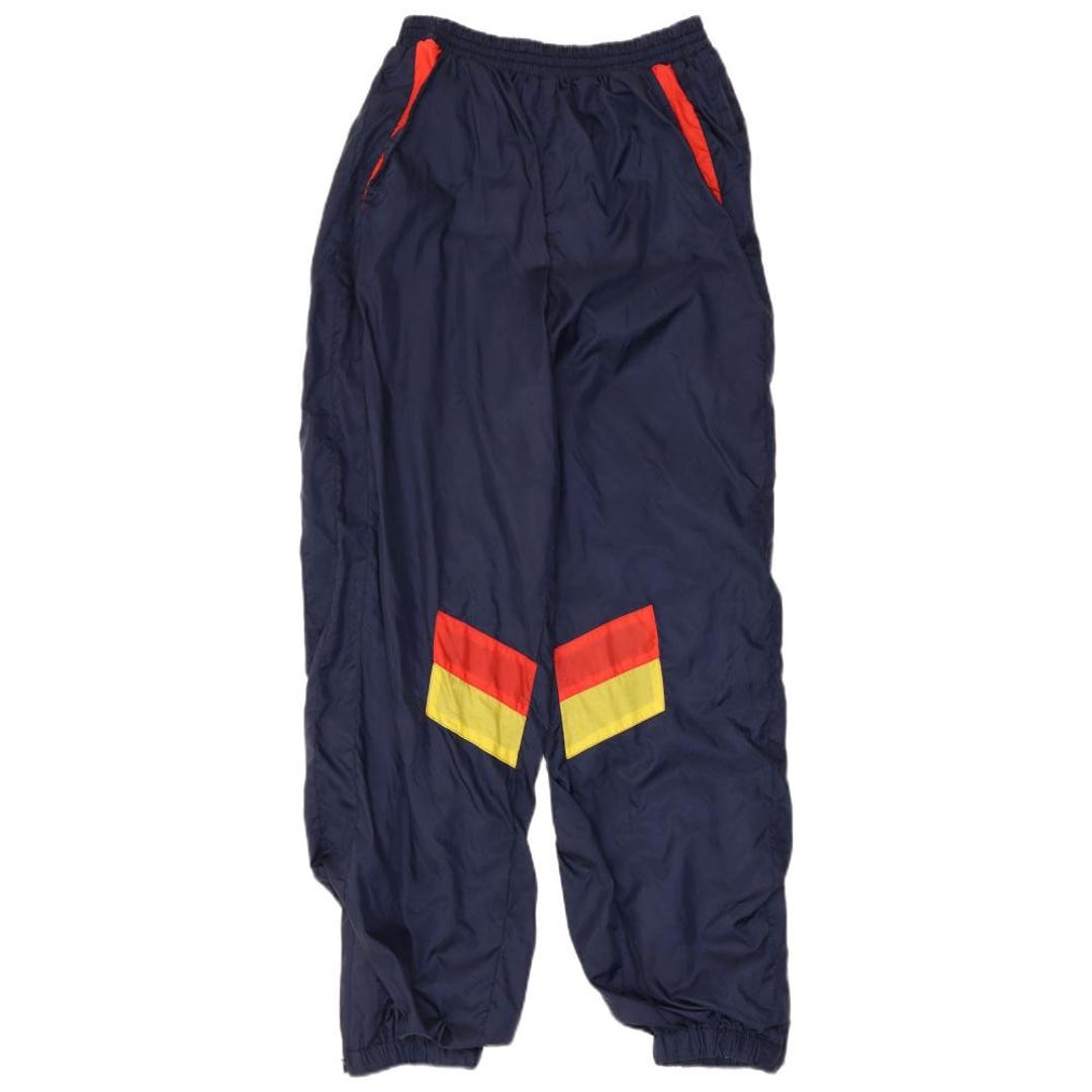 Vintage Mens Tracksuit Trousers Joggers Small Navy Blue Colourblock ...