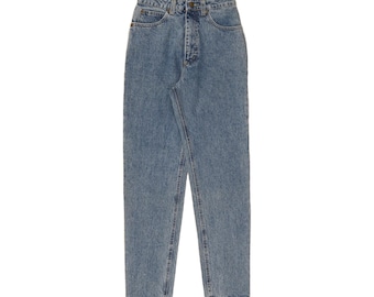 Vintage womens high rise slim jeans W26 L29 blue cotton