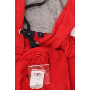 Sudadera con capucha gráfica Fila para hombre, grande, roja, de poliéster imagen 3