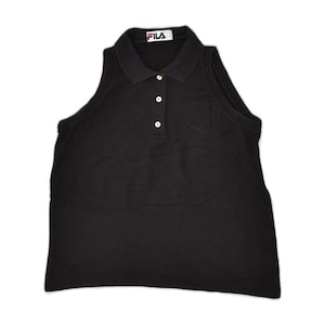 Fila Damen Poloshirt ärmellos US 6 Medium schwarz Bild 1