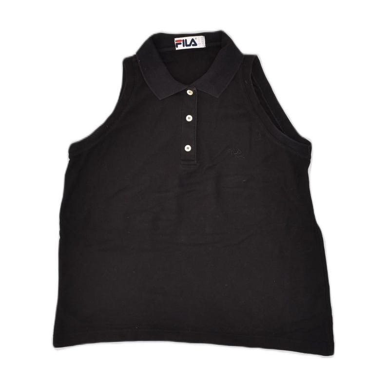 Fila Damen Poloshirt ärmellos US 6 Medium schwarz Bild 1