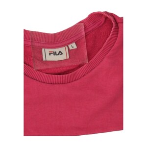 Fila Womens Graphic Sweatshirt Jumper UK 16 Large Pink Colourblock Cotton image 4