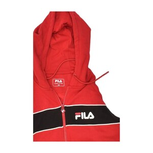Fila mens zip hoodie sweater XS red cotton image 3