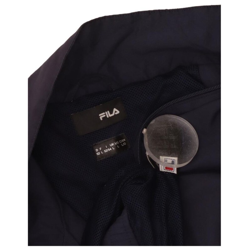 Fila Herren Grafik Trainingsjacke Jacke Large Navy Blau Colorblock Bild 3