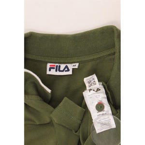 Fila mens polo shirt medium khaki cotton image 3