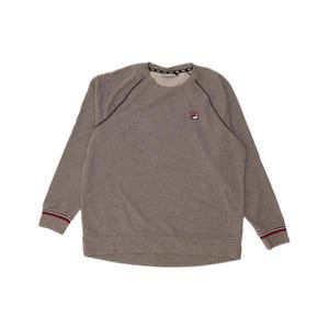 Fila Mens Sweatshirt Jumper XL Grey Cotton image 1
