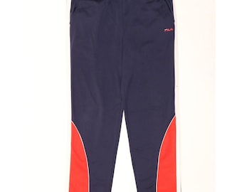 Fila Herren Trainingshose Mittel Navy Blau Colourblock Polyester