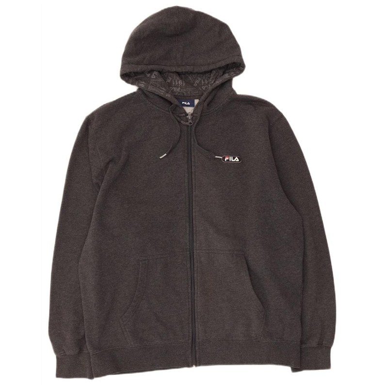 フィラ レディース ジップアップパーカー セーター UK 18 XL グレー コットン 画像 1