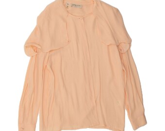 Vintage womens see through shirt blouse IT 44 medium pink acetate