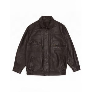 Vintage Mens Leather Jacket UK 40 Large Black