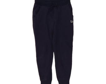 Fila womens tracksuit trousers joggers UK 10 small  navy blue cotton