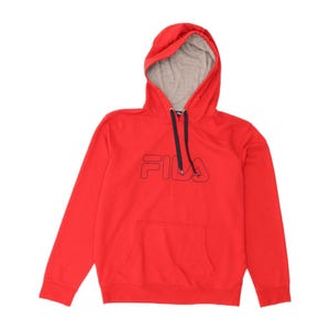 Sudadera con capucha gráfica Fila para hombre, grande, roja, de poliéster imagen 1