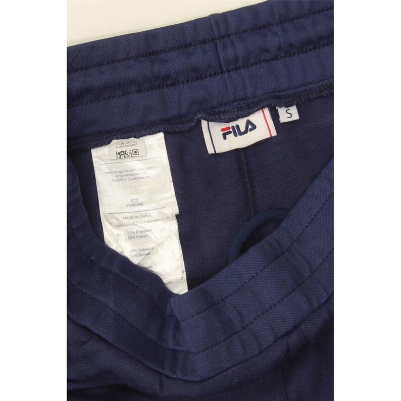 Fila mens sport shorts small navy blue striped cotton image 6