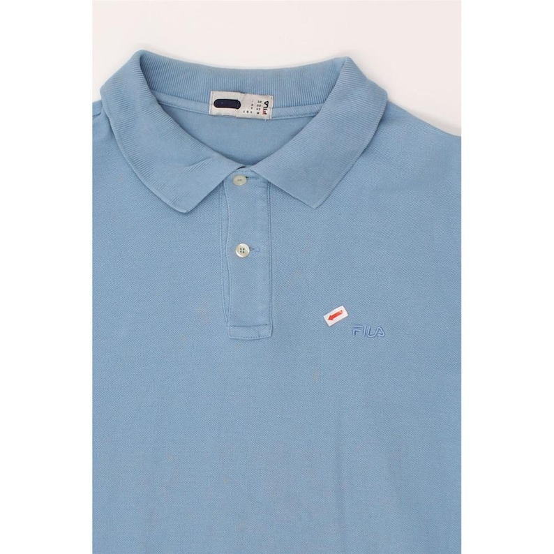 Fila mens polo shirt medium blue image 4