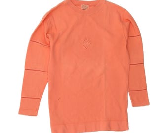 Vintage womens sweatshirt jumper UK 14 medium orange cotton