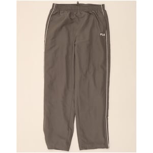 Fila mens tracksuit trousers large grey polyester image 1