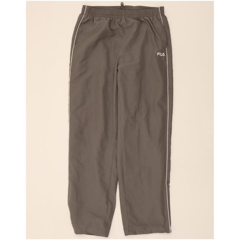 Fila mens tracksuit trousers large grey polyester image 1