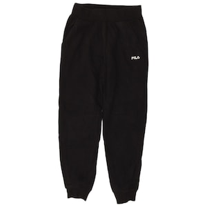 Fila womens tracksuit trousers joggers UK 6 XS black cotton image 1