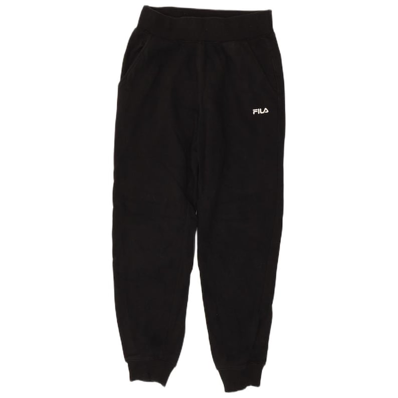 Fila womens tracksuit trousers joggers UK 6 XS black cotton image 1