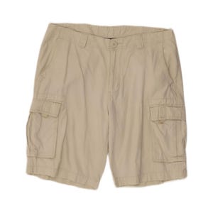 Fila Mens Cargo Shorts Large W34 Off White Cotton image 3