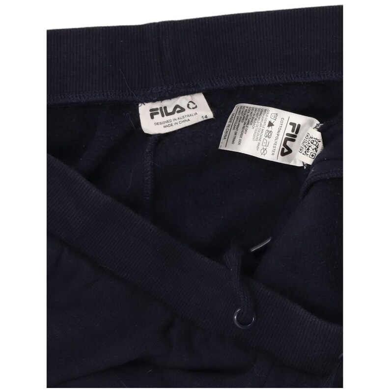 Pantalon de survêtement Fila pour femme jogging grand coton bleu marine image 3